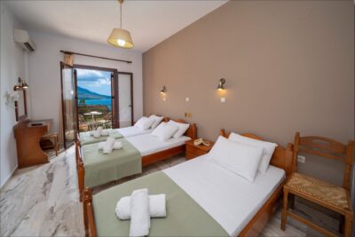 Karavados Beach Hotel – Lateral Sea View Triple Hotel Room (2)
